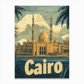 Aihrgdesign A Mid Century Modern Travel Poster For Cairo Show Dd189960 E82f 45ee 88b0 78210f50b3df 1 Canvas Print