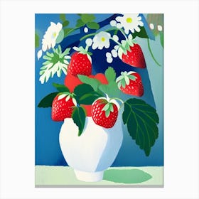 Alpine Strawberries, Plant Abstract Still Life 1 Canvas Print