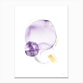 Turns In Violet Grey And Gold Canvas Print