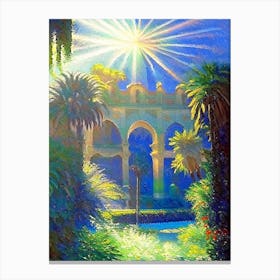 Balboa Park, Usa Classic Monet Style Painting Canvas Print