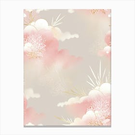 Pink Clouds Seamless Pattern Canvas Print