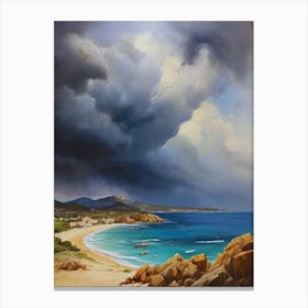 Storm Clouds Over The Beach.12 Canvas Print