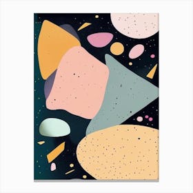 Asteroid Musted Pastels Space Canvas Print