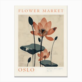 Flower Market Oslo 1 Canvas Print