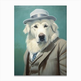 Gangster Dog Great Pyrenees 2 Canvas Print