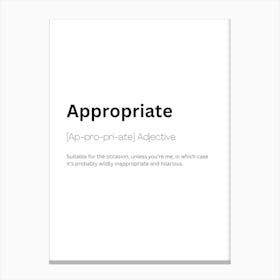 Appropriate Definition Meaning 1 Canvas Print