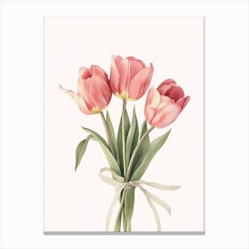 Pink Tulips 1 Canvas Print