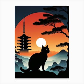 Japan Cat Art 19 Canvas Print