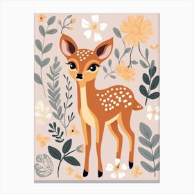 Baby Animal Illustration  Deer 2 Canvas Print