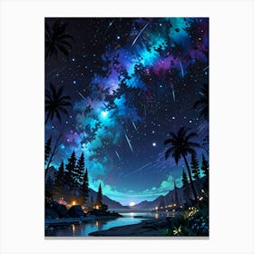 Night Sky With Stars 12 Canvas Print