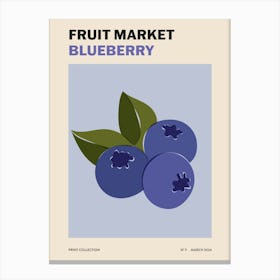 Fruit Market No. 9 Blueberry Canvas Print