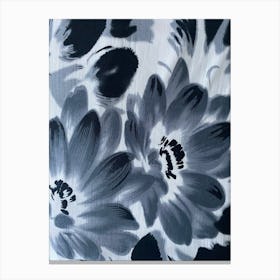 Black And White Flowers Canvas Print