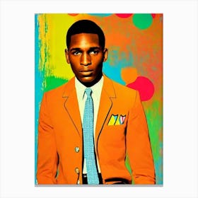 Leon Bridges Colourful Pop Art Canvas Print