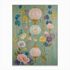 Floral Lantern Canvas Print