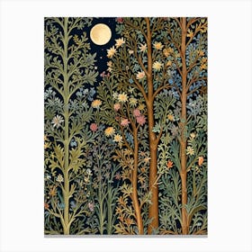 William Morris Moonlight In The Forest 13 Canvas Print