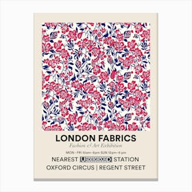 Poster Lily Lane London Fabrics Floral Pattern 3 Canvas Print