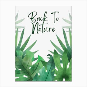Back To Nature green Canvas Print