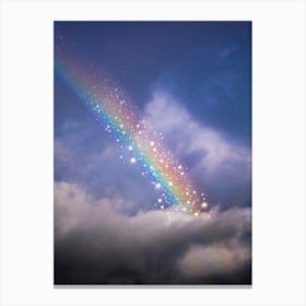Rainbow In Glitter Canvas Print