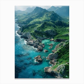 Aerial View Of A Tropical Island 3 Canvas Print