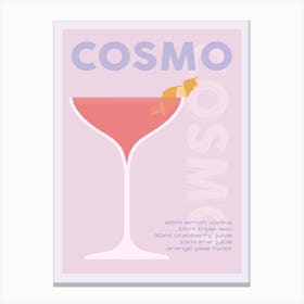 Purple Cosmo Cocktail Canvas Print
