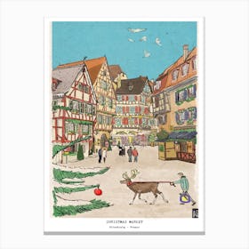 Christmas Market Strasbourg France Canvas Print