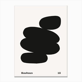 Geometric Bauhaus Poster B&W 18 Canvas Print