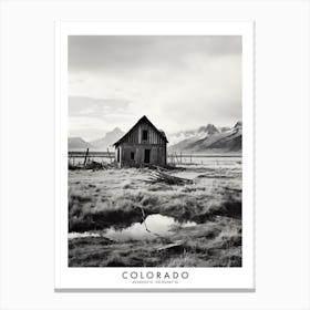 Poster Of Colorado, Black And White Analogue Photograph 1 Canvas Print