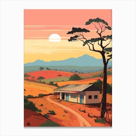 Nicaragua Travel Illustration Canvas Print