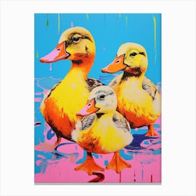 Duckling Colour Pop 2 Canvas Print