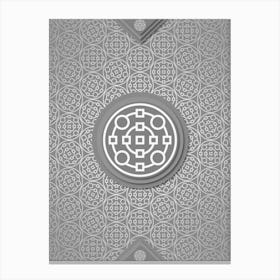 Geometric Glyph Sigil with Hex Array Pattern in Gray n.0211 Canvas Print