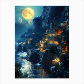 Night At The Seaside Canvas Print