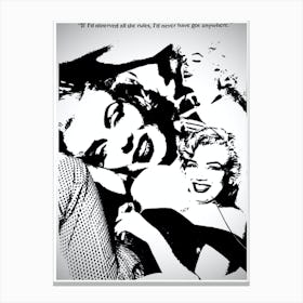 Marilyn Monroe B&W Print Canvas Print