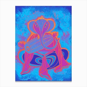 vibrant unique trending oil painting of Ganesha by DollyJ Leinwandbild