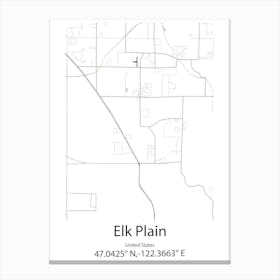 Elk Grove Village,United States Minimalist Map Canvas Print