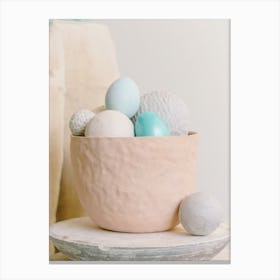 Easter Eggs In A Bowl 6 Canvas Print