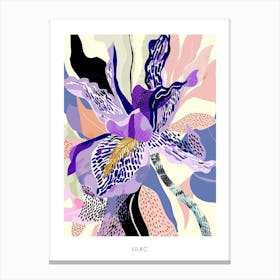 Colourful Flower Illustration Poster Lilac 4 Canvas Print