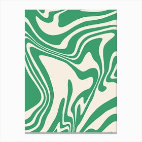 Emerald Green Swirl Canvas Print