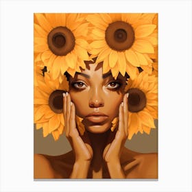 Sunflower Girl 9 Canvas Print