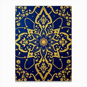 Flux Schnell Bold Acrylic Painting Intricate Islamic Geometric 3 1 Canvas Print