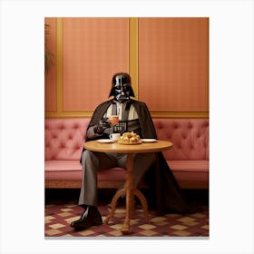 Darth Vader In Wes Anderson Style 23 Canvas Print