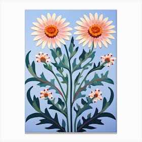 Flower Motif Painting Aster 5 Canvas Print