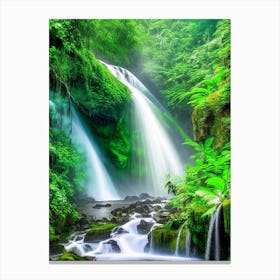 Banyumala Twin Waterfalls, Indonesia Nat Viga Style (2) Canvas Print