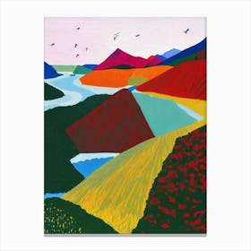 Los Glaciares National Park 2 Argentina Abstract Colourful Canvas Print