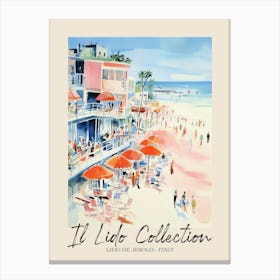 Lido De Jesolo   Italy Il Lido Collection Beach Club Poster 2 Canvas Print