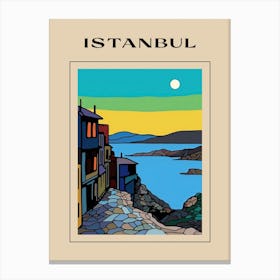 Minimal Design Style Of Istanbul, Turkey  1 Poster Canvas Print