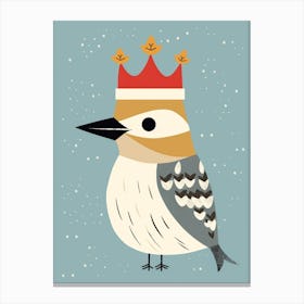 Little Kookaburra 1 Wearing A Crown Canvas Print