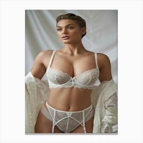 A Beautiful Model Wearing underwear Canvas Print