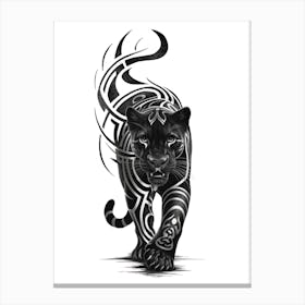 Tribal Black Panther Canvas Print