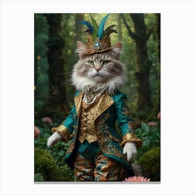 Cat In The Forest 1 Canvas Print