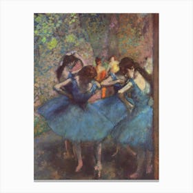 Dancers In Blue, 1890 By Edgar Degas Canvas Print
